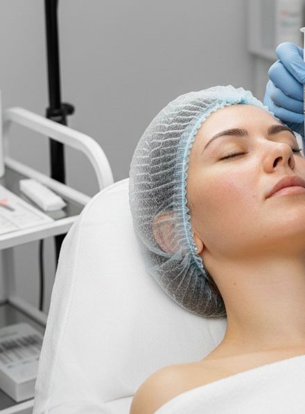 Profesjonalny zabieg medycyny estetycznej na twarz w sterylnym gabinecie. Rewitalizacja skóry i poprawa owalu. Nowoczesne studio urody w Olsztynie.